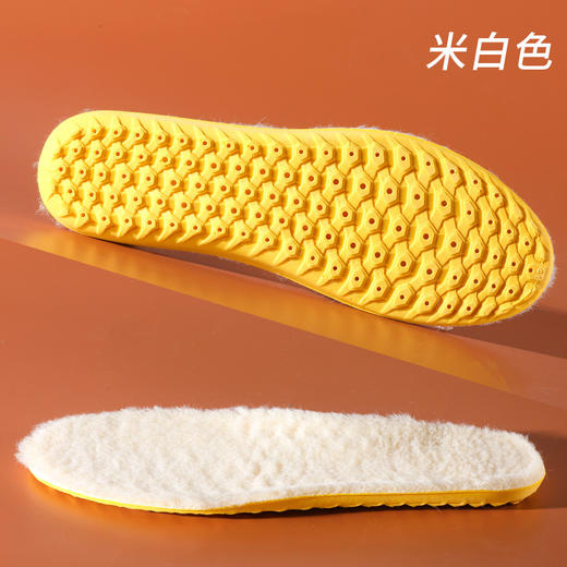 冬季【羊毛保暖鞋垫】透气吸汗加厚鞋垫 踩屎感pu鞋垫 舒适减震加绒鞋垫 商品图4
