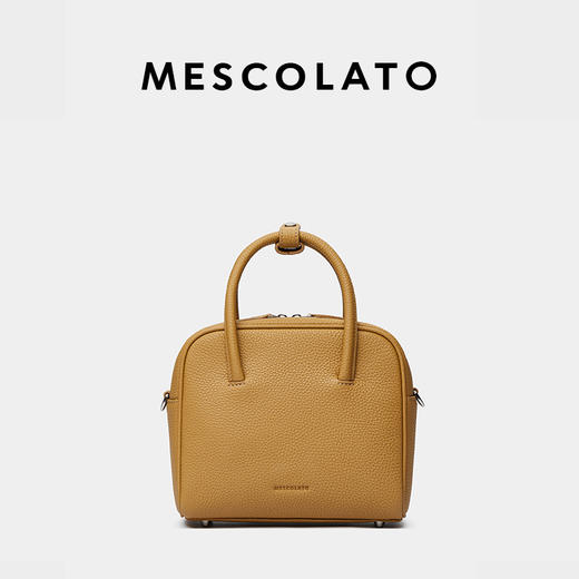 Mescolato 意大利头层牛皮小号吐司包极简风单肩包通勤女士小方包 商品图2