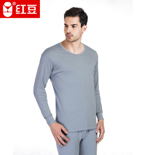 红豆100%棉内衣男士低圆领纯棉秋衣秋裤棉毛套装D3258 商品图6