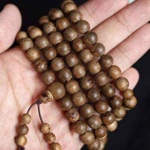 【青山特惠】8mm108颗 文莱 正区九分沉 野生料 沉香手串 28.1g C9009 商品图4