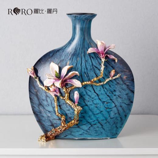 5F隆昌瓷器珐琅彩琼花玉枝花瓶 商品图0