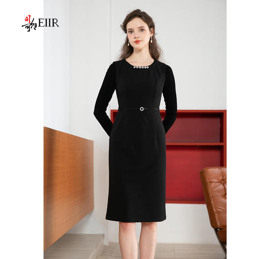 司歌冬打底无袖背心连衣裙收腰黑裙A901199X 商品图4