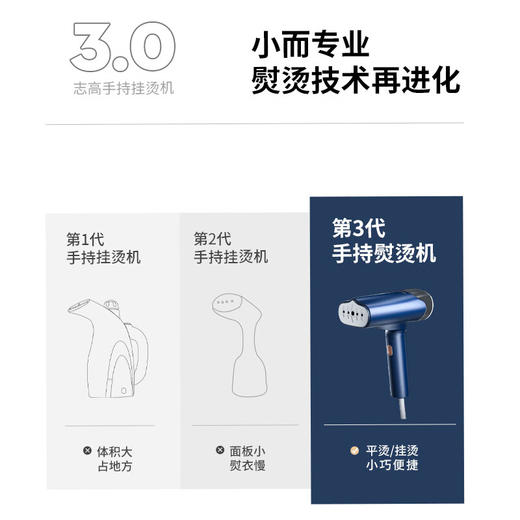 志高（CHIGO）挂烫机家用手持电熨斗熨烫机大蒸汽电熨斗便携式小型熨烫机HIE03 商品图5