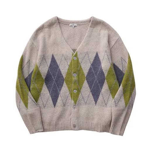 LIVINGTOWN/LT菱形格毛衣开衫 商品图5