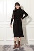 Le Malene 黑色针织收腰连衣裙 11034 商品缩略图1