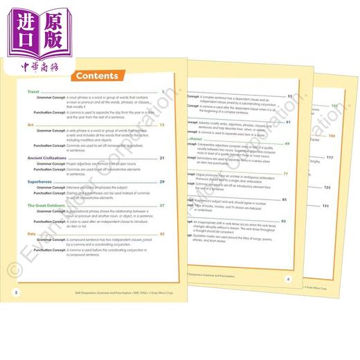 【中商原版】技能铅笔刀 语法与标点 六年级 Skill Sharpeners Grammar and Punctuation Grade 6 英文原版 小学课程 教材教辅 商品图2