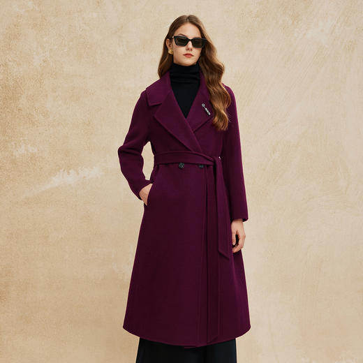 PH925斯尔丽斯尔丽24冬季新款双面羊毛大衣正肩修身大翻领显高显瘦大衣 商品图0