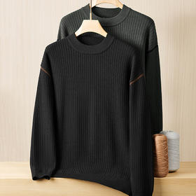 【新款DPF】大依优型大码毛衣针织衫毛衫休闲加肥加大男士胖子大码内搭上衣打底衫