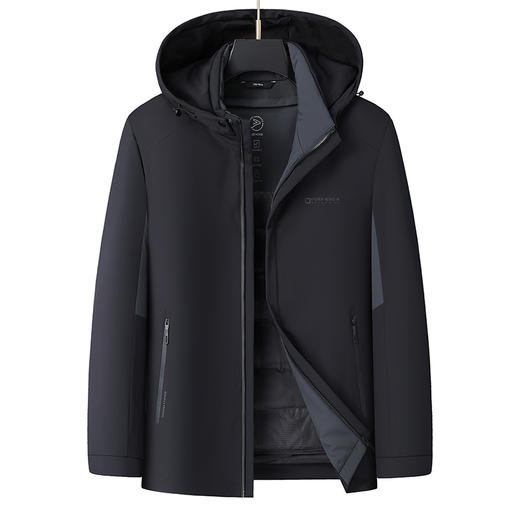 【可拆卸内胆】【90白鸭绒】【新款DWY】大依优型大码羽绒服可拆卸帽连帽外套加肥加大上衣男士外套胖子 商品图0