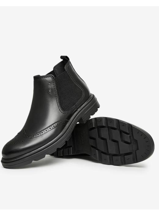 【内购会】Bata切尔西靴男冬新款牛皮英伦风通勤布洛克低靴 商品图1