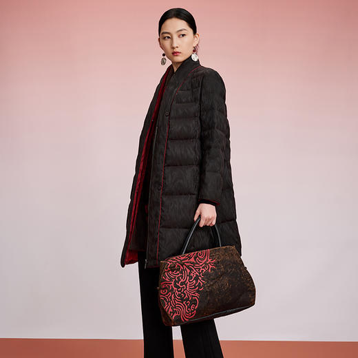 TANGY Collection/天意精品冬季新品中国风女士 植物染羽绒服立领外套 商品图3