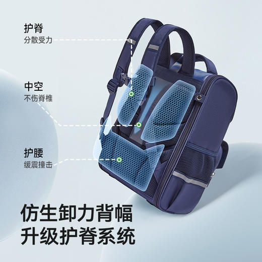 英氏儿童书包男生女生双肩包轻便中小学生减负书包护脊大容量背包 商品图1