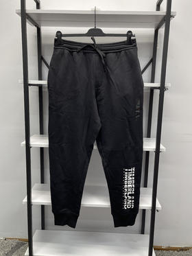 Timberland/添柏岚 男士春秋加绒印花LOGO系带束脚卫裤休闲长裤