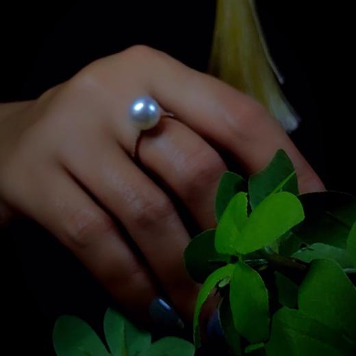 18k镶嵌澳白珍珠戒指 商品图9