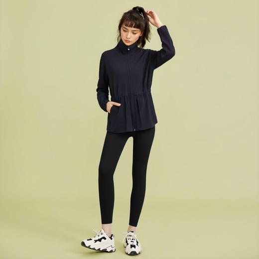 哈瓦塔砂洗抽绳收腰时尚风衣H34120 商品图9