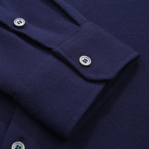 【莫代尔桑蚕丝】【新款DWP】大依优型大码长袖衬衫翻领男装加肥加大体恤大号上衣胖子内搭 商品图6