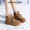ZHR则则加绒加厚雪地靴2024冬季新款保暖柔韧棉鞋轻量舒适短筒鞋 商品缩略图8