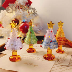 玻璃圣诞树摆件  匠人手工烧制  宛如艺术品  超精致圣诞装饰品礼物