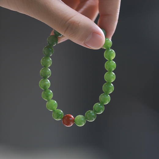 【宫里手串】和田玉碧玉单圈手串8mm 商品图3