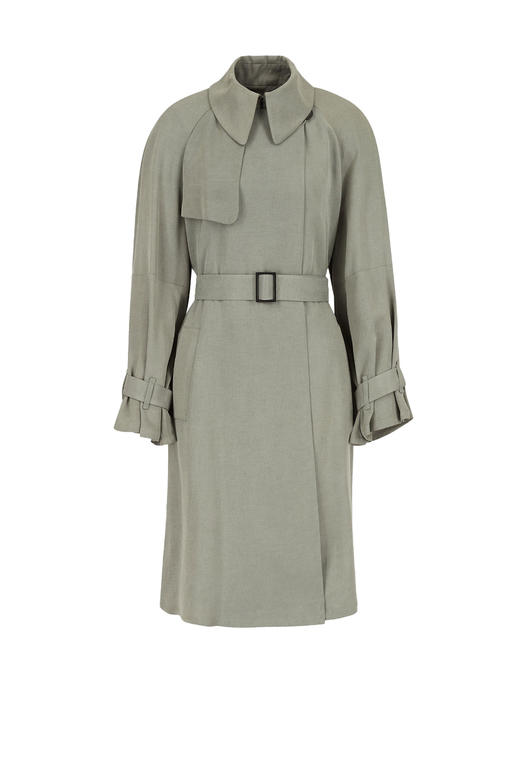 【超惠秒】Emporio Armani 女士防风无褶舒适面料中长款风衣外套 10137 商品图4