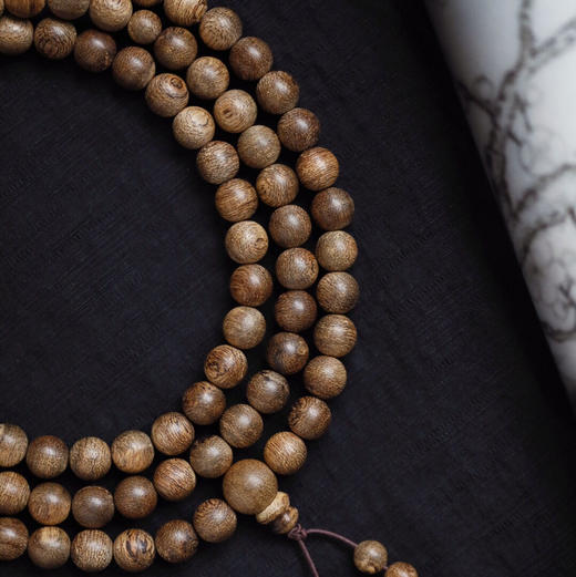 【青山特惠】8mm108颗 文莱 正区九分沉 野生料 沉香手串 28.1g C9009 商品图1