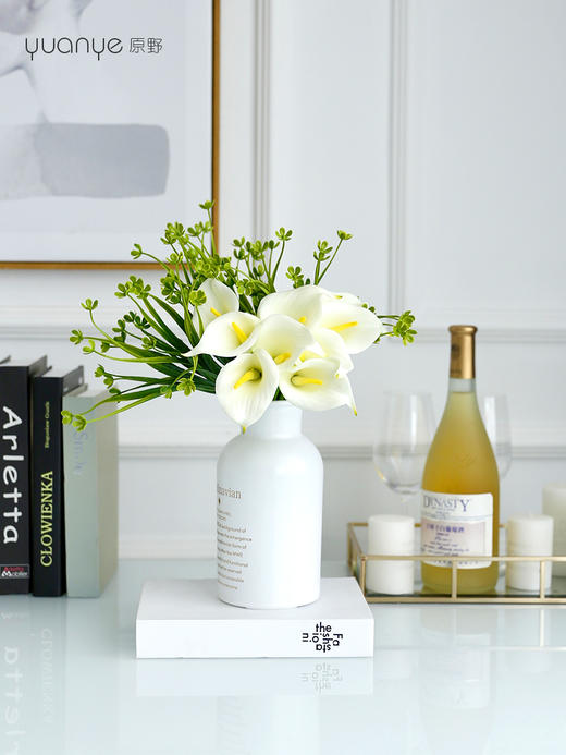 手感保湿马蹄莲仿真花假花海芋花餐桌摆件室内客厅家居装饰花摆设 商品图3