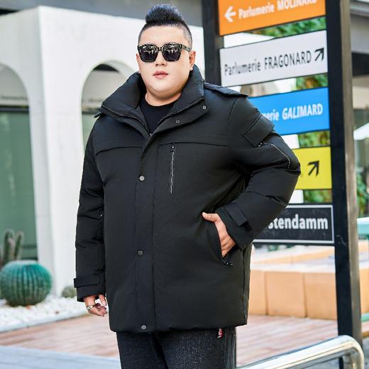 【超大码】【新款DJY】冬季可拆卸帽羽绒服男士白鸭绒加肥加大码加厚加绒保暖 商品图6