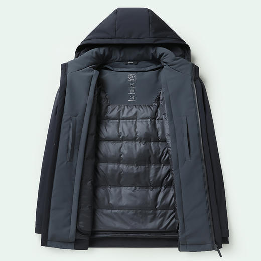 【可拆卸内胆】【90白鸭绒】【新款DWY】大依优型大码羽绒服可拆卸帽连帽外套加肥加大上衣男士外套胖子 商品图10