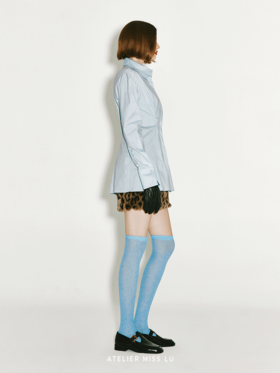 【冰河世纪】腰部封褶设计收腰衬衫