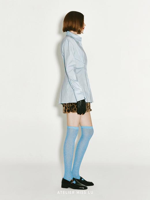 【冰河世纪】腰部封褶设计收腰衬衫 商品图0