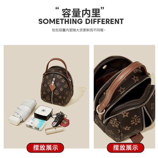 Safiya/索菲娅2024新款爆款时尚小圆包百搭老花单肩斜挎包 SF42215264 商品图5