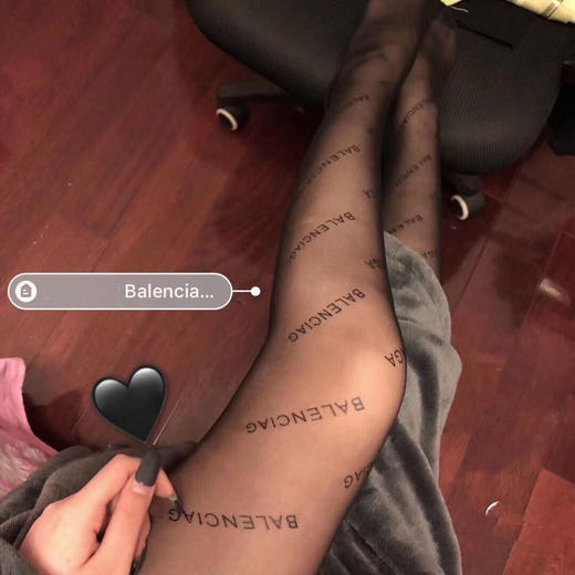 网红秋季任意剪性感黑丝袜女薄款字母袜防勾丝袜子薄连裤字母丝袜 商品图1