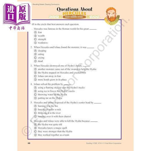 【中商原版】技能铅笔刀 阅读练习册 六年级 Skill Sharpeners Reading Grade 6 英文原版 儿童教材教辅 小学课程 进口读物 商品图4