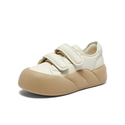 【内购会】百思图24春新款魔术贴百搭松糕厚底女休闲面包女小白鞋 商品图0