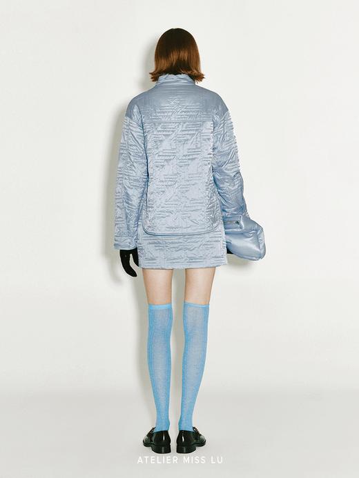 【冰雪精灵】冰川蓝绗缝夹棉直身短裙 商品图2