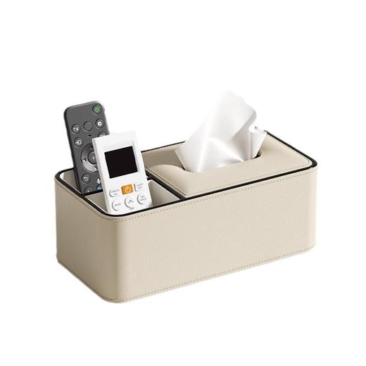 【茶色】娜家高颜值皮革轻奢多功能纸巾盒 商品图3