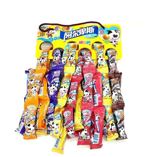 阿尔卑斯棒棒糖48/96支双享棒挂板袋串高级牛奶硬糖果零食品批发 商品图3
