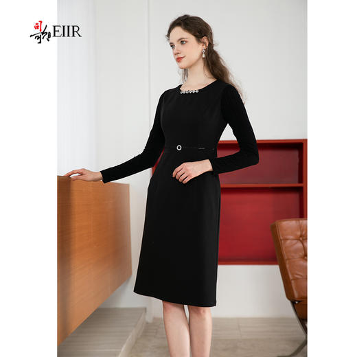 司歌冬打底无袖背心连衣裙收腰黑裙A901199X 商品图1