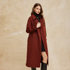 PH952斯尔丽24新款羊毛高支双面呢翻领直身显瘦通勤双排扣长款大衣 商品缩略图2