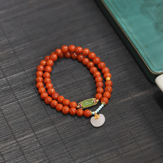 【宫里手串】南红双圈事事如意手串6mm 商品图2
