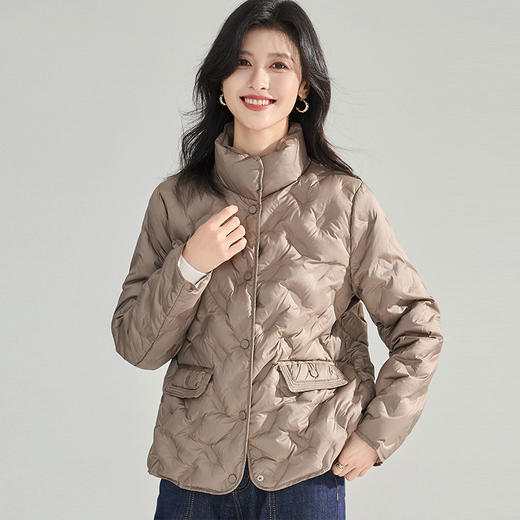 【高货sh】全新升级【铂金会员367/天猫499/差价132】(05708) 洛诗琳24冬季新款小个子轻薄宽松休闲百搭短款立领羽绒服 商品图3