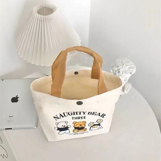 「9.9到手！四款可选」帆布包小巧小型手提包 女学生饭盒袋简约手提袋子上班族便当箱包 商品图3