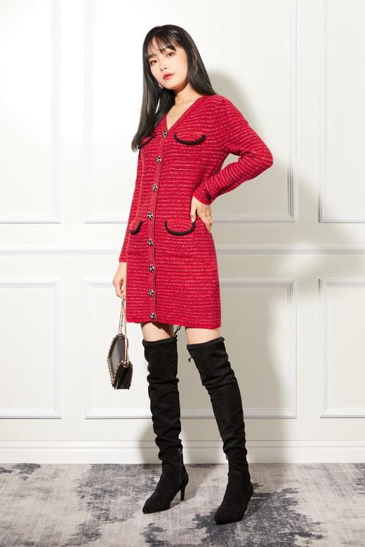 SIA SAYLOR 修身显瘦红色连衣裙 11052 商品图1