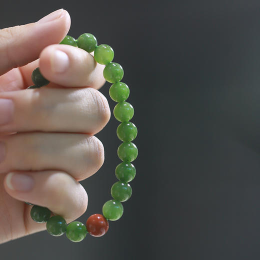 【宫里手串】和田玉碧玉单圈手串8mm 商品图4