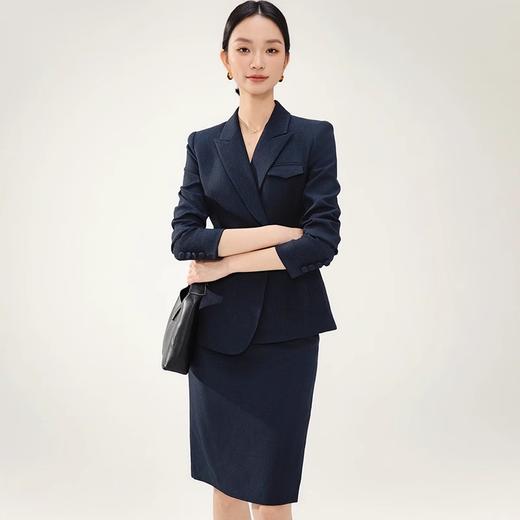 IWY/藏青色高级感女神范西装职业套装裙子两件套裙春秋季工作服23C480+23S366 商品图0