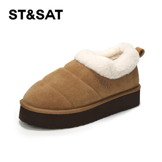 星期六24冬时尚百搭新增高厚底毛毛棉鞋SSC4110F38 商品图10