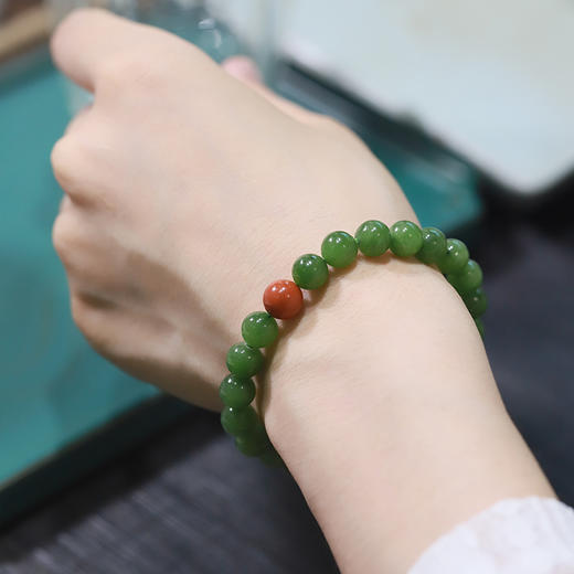 【宫里手串】和田玉碧玉单圈手串8mm 商品图1
