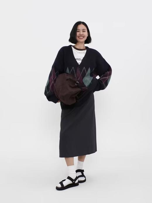 LIVINGTOWN/LT菱形格毛衣开衫 商品图3