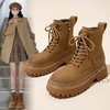 ZHR大黄蜂马丁靴女2023新款马丁靴厚底靴子女冬季加绒英伦小短靴 商品缩略图0