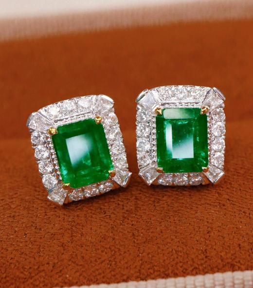 1.95克拉祖母绿耳钉 商品图2